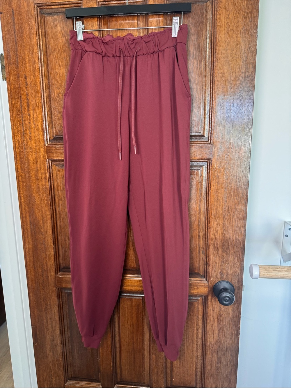 lululemon athletica Wine-Red Drawstring Jogger Pants